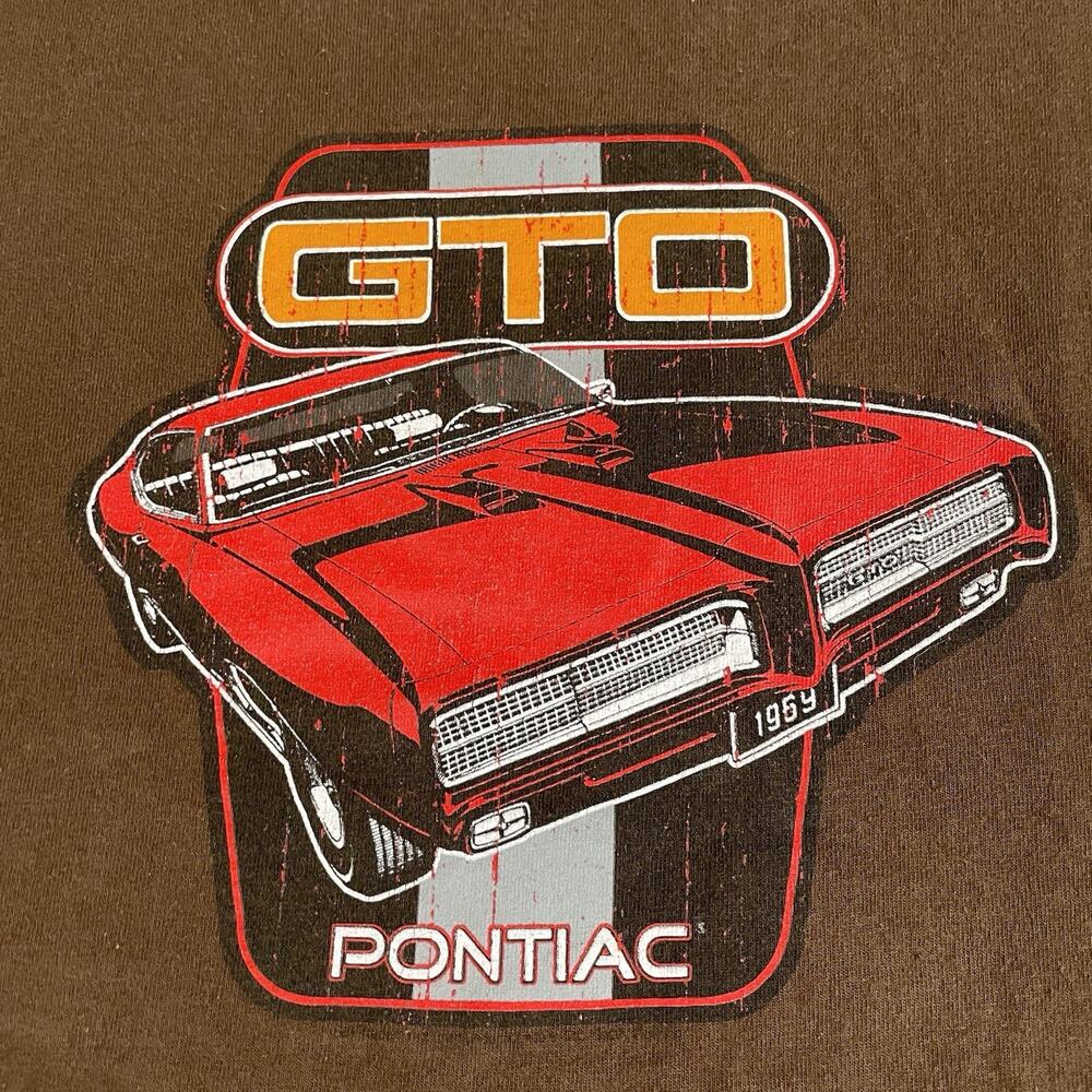 Vintage Pontiac GTO Brown Top Heavy Graphic T-Shirt Alstyle Apparel Size Large‎ - Picture 2 of 7